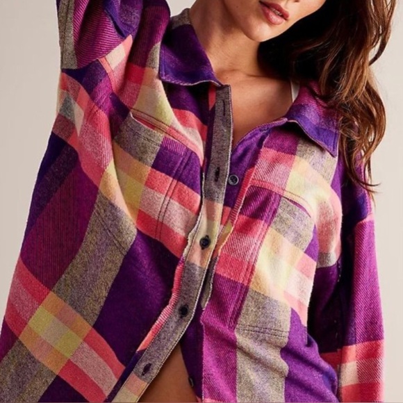 Free People We The Free So Long Summer Plaid Top Size Small 100% Cotton - Picture 15 of 16